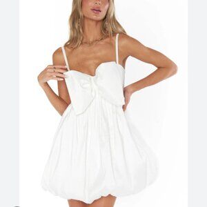 SHORE BELLE BOW MINI DRESS WHITE NWOT MED